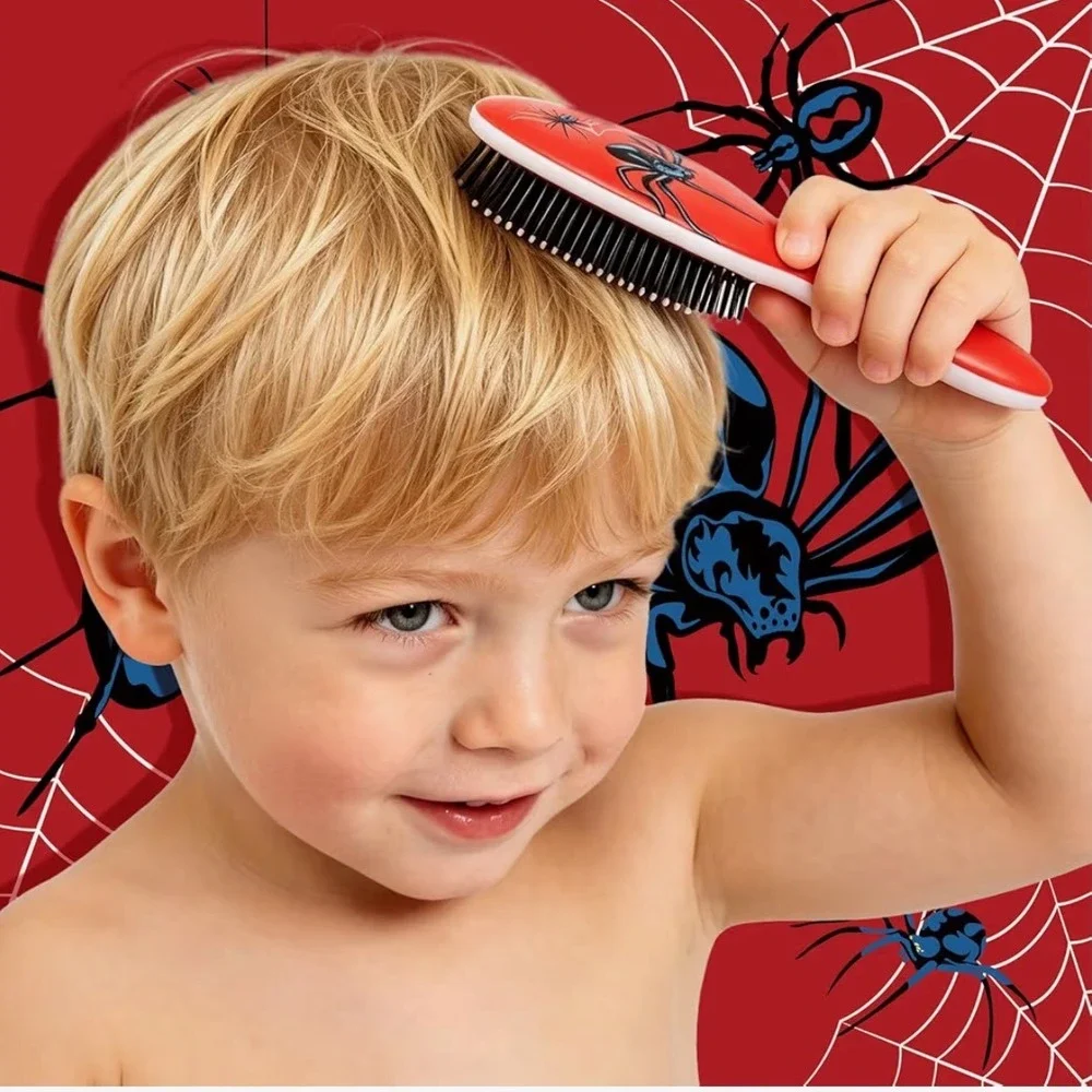 Lot of 3 Spider Web Hair Brush Detanglers Kids Bundle
